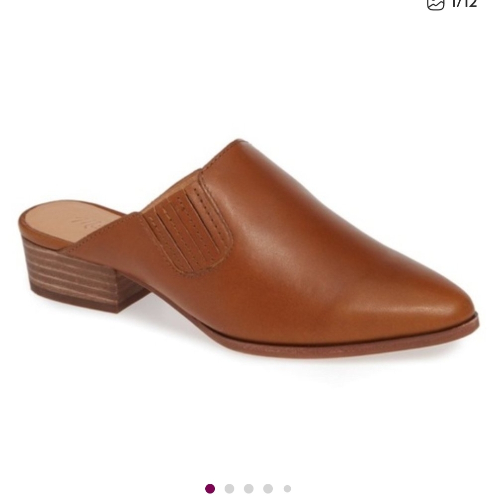 Madewell Women's Brown Leather Mules - Size 6
